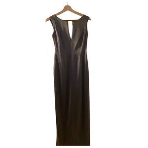 Vintage Tahari floor length pewter gown